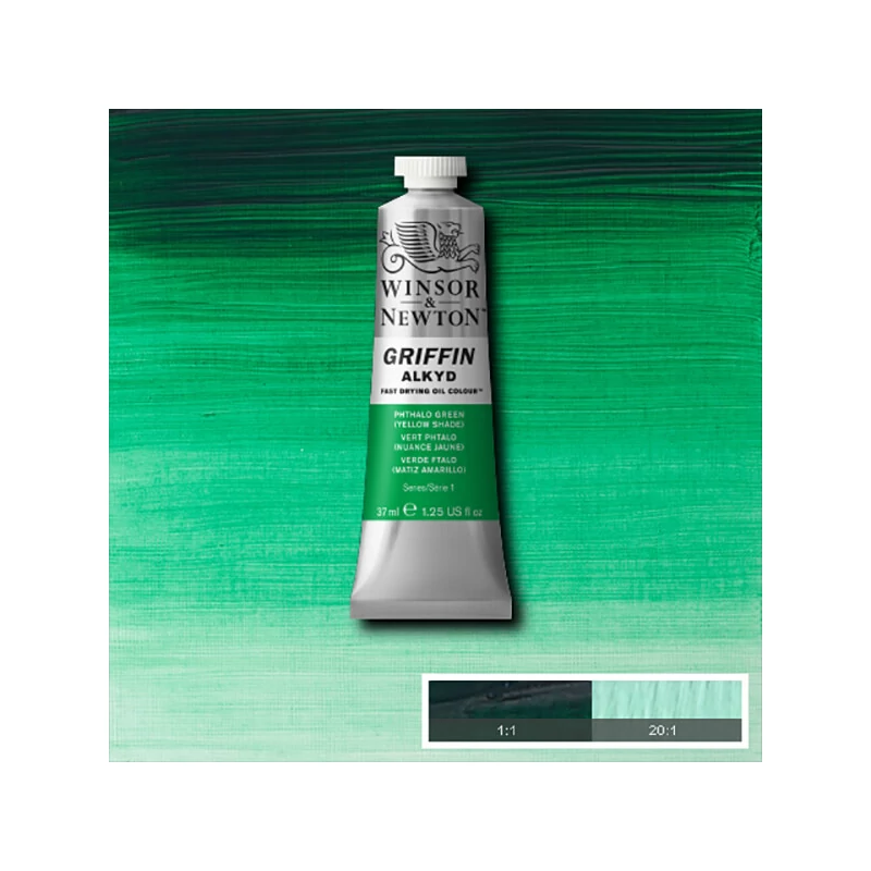 Winsor&Newton Griffin alkidna uljana boja, 37 ml - 521, phthalo green yellow shade