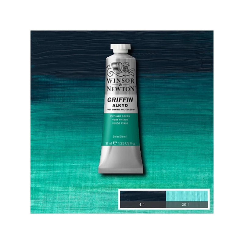 Winsor&Newton Griffin alkidna uljana boja, 37 ml - 522, phthalo green