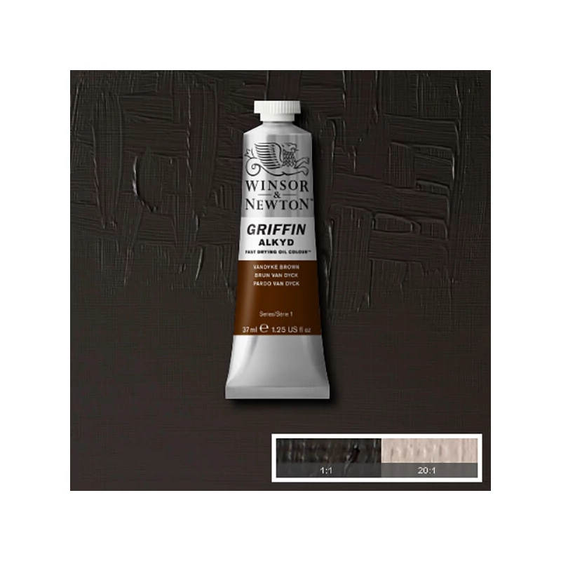 Winsor&Newton Griffin alkidna uljana boja, 37 ml - 676, vandyck brown