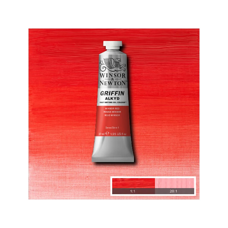 Winsor&Newton Griffin alkidna uljana boja, 37 ml - 726, winsor red