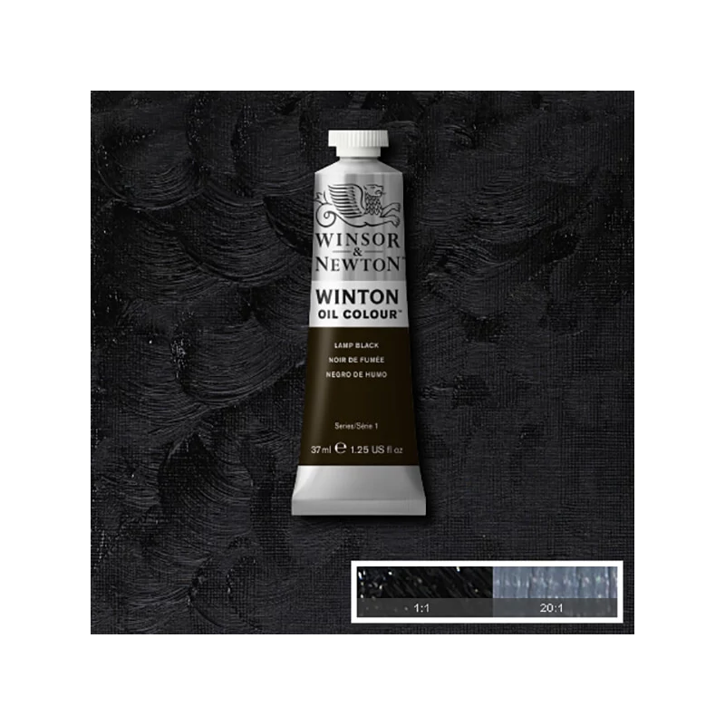 Winsor&Newton Winton uljana boja, 37 ml - 337, lamp black