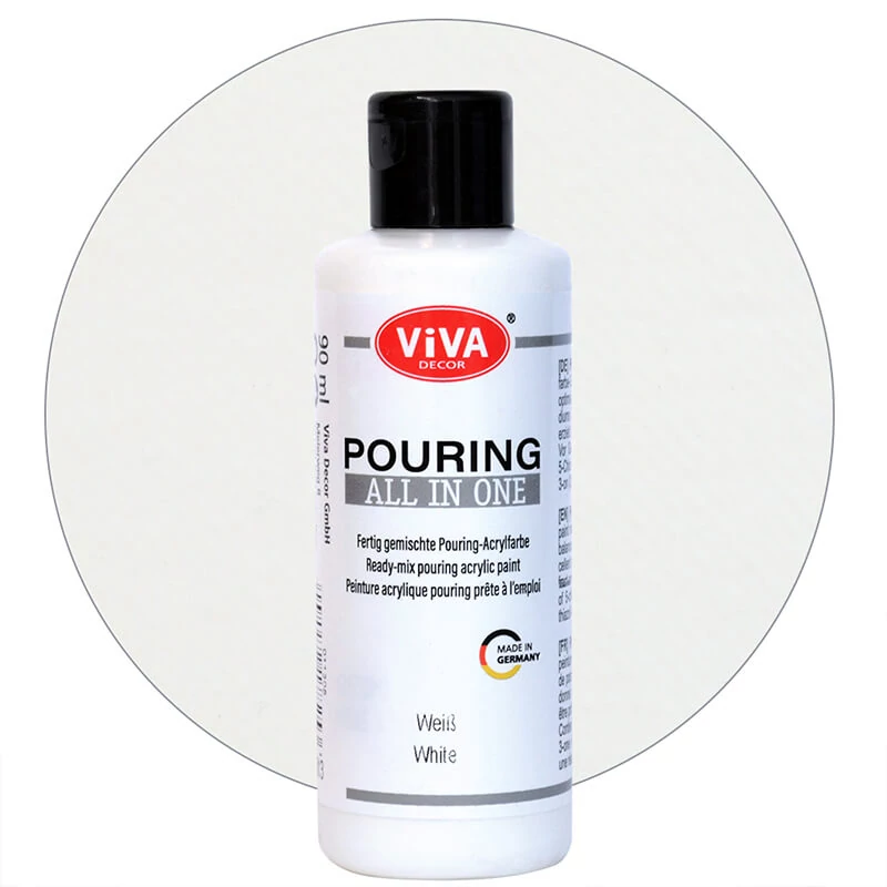 Boja za izlijevanje, Sve u jednom, 90 ml - bijela