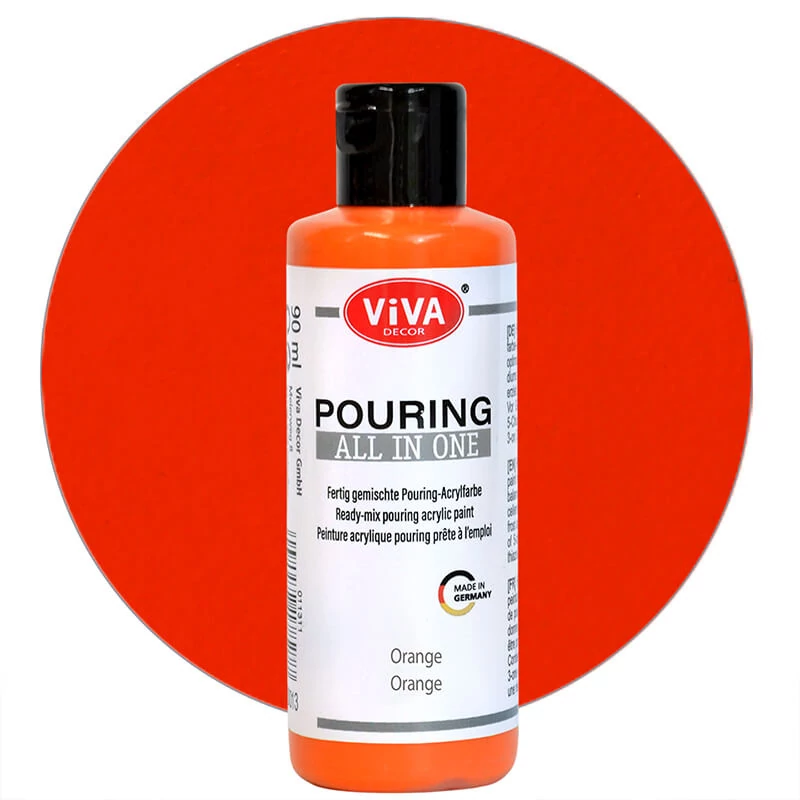 Boja za izlijevanje, Sve u jednom, 90 ml - narančasta