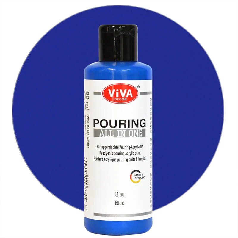 Boja za izlijevanje, Sve u jednom, 90 ml - plava