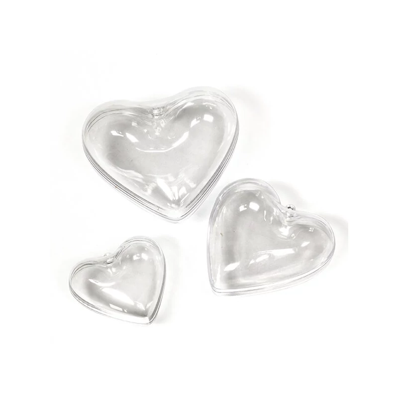 Dvodijelno plastično srce - 6 cm