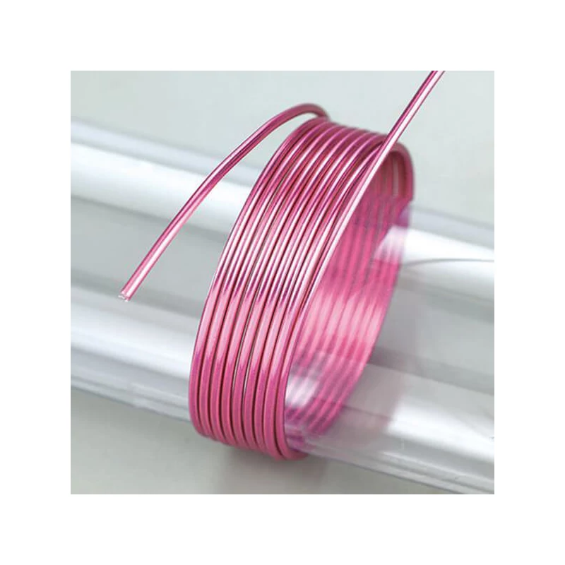 Aluminijska žica, 2 mm, 5 m - svijetlo ružičasta
