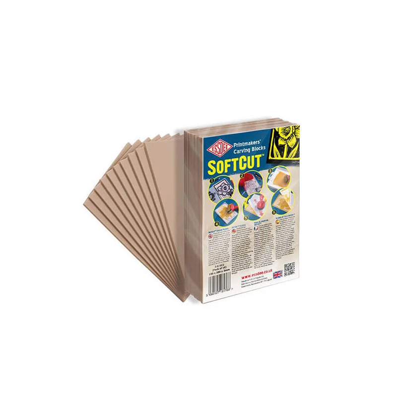 Essdee SoftCut meki linoleum, 10 kom - 100x150x3 mm