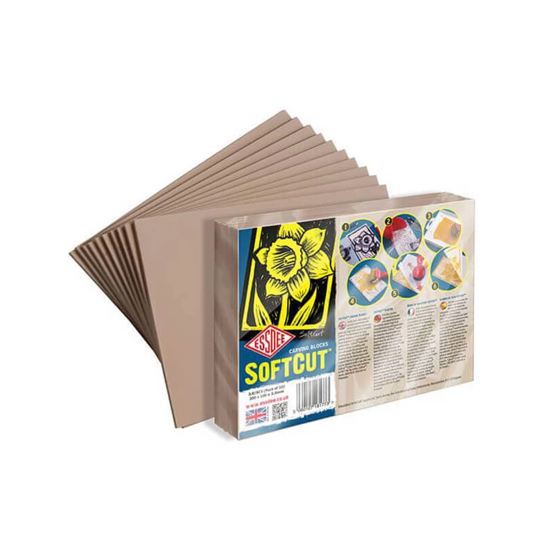 Essdee SoftCut meki linoleum, 10 kom - 150x210x3 mm