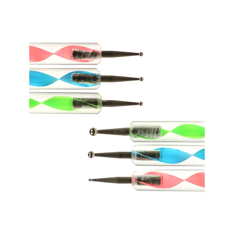 Set alata za utiskivanje papira, urezivanje, točkanje, s plastičnom ručkom - glava 1-3 mm