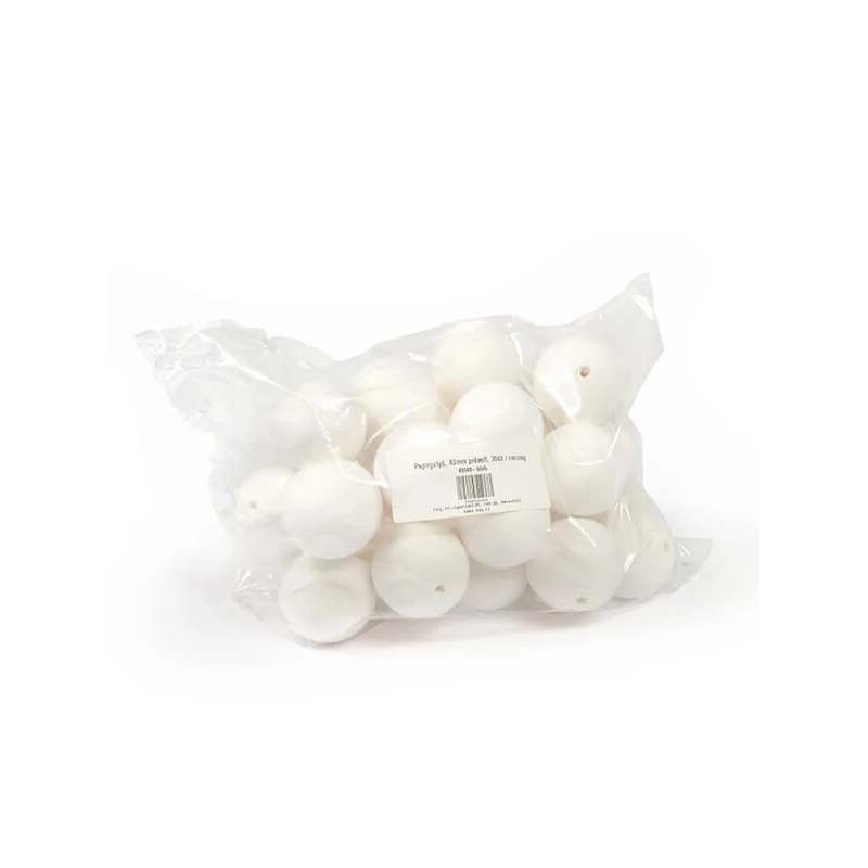 Kuglice od prešanog papira u paketu - 40 mm, bijele boje, 30 kom