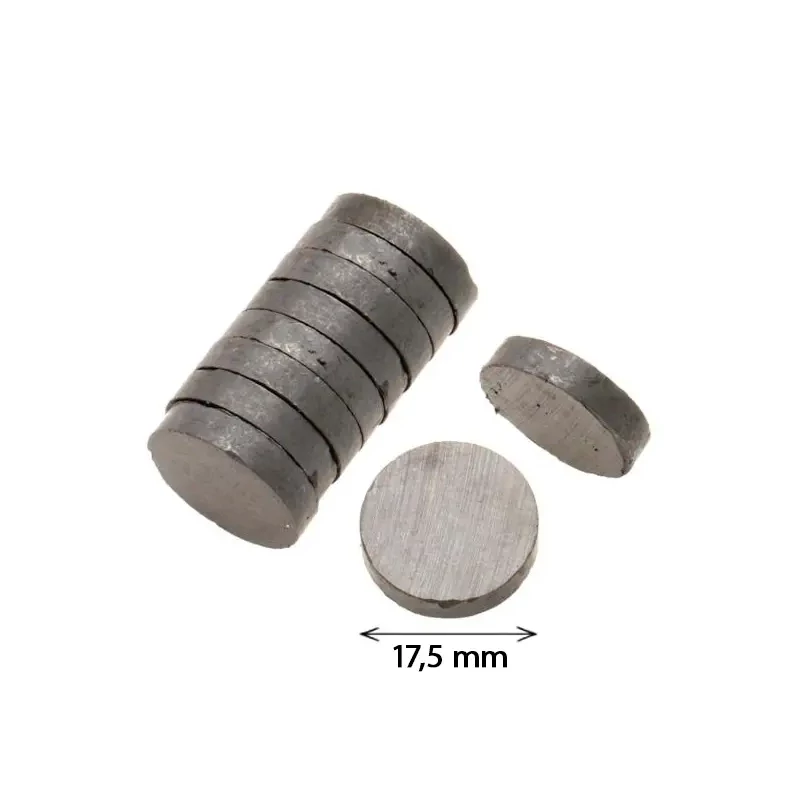 Okrugli magnet - 17,5 mm, 10 kom