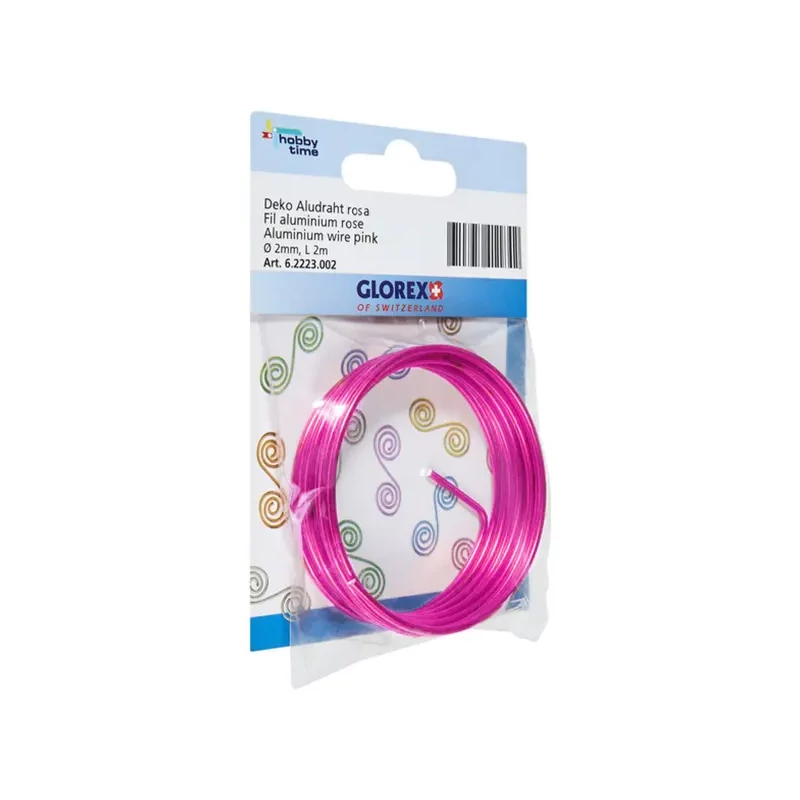 Aluminijska žica, 2 mm, 2 m - pink