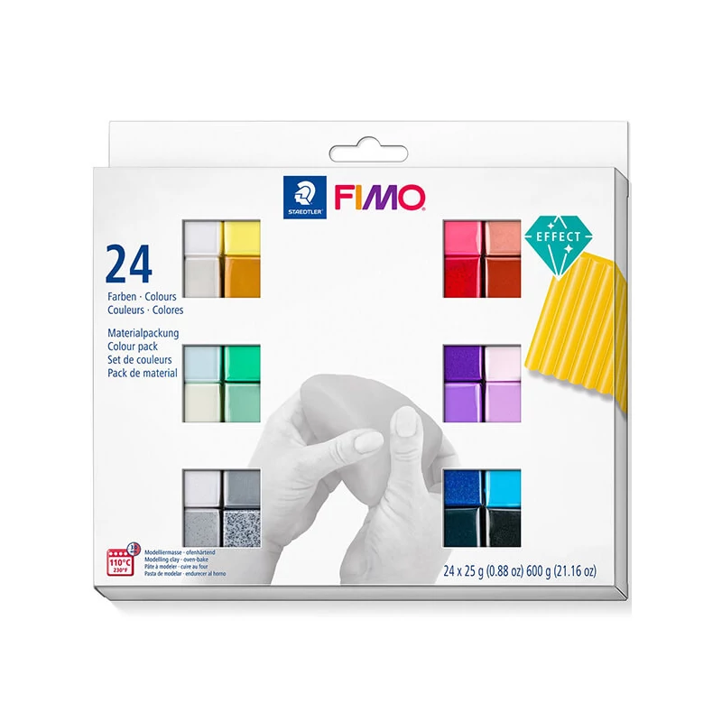 FIMO Effect Color Pack set pečena glina, 24x25 g
