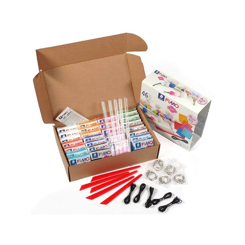 FIMO Soft Basic XXL Set set pečena glina, 26x57 g s priborom