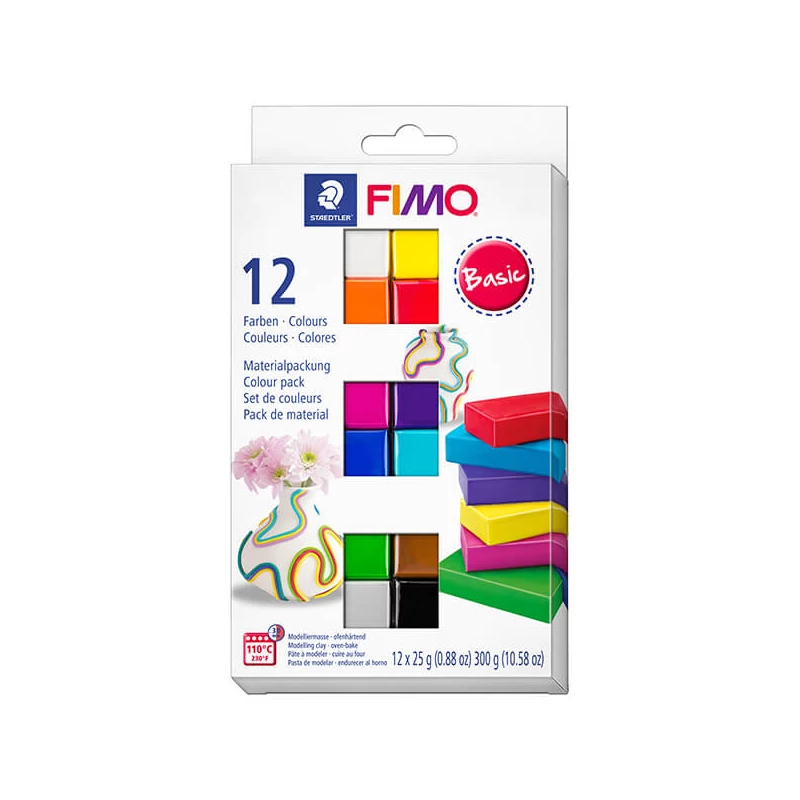 FIMO Soft Color Pack set pečena glina, 12x25 g - Osnovne boje