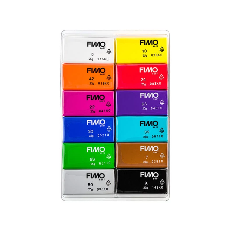 FIMO Soft Color Pack set pečena glina, 12x25 g - Osnovne boje