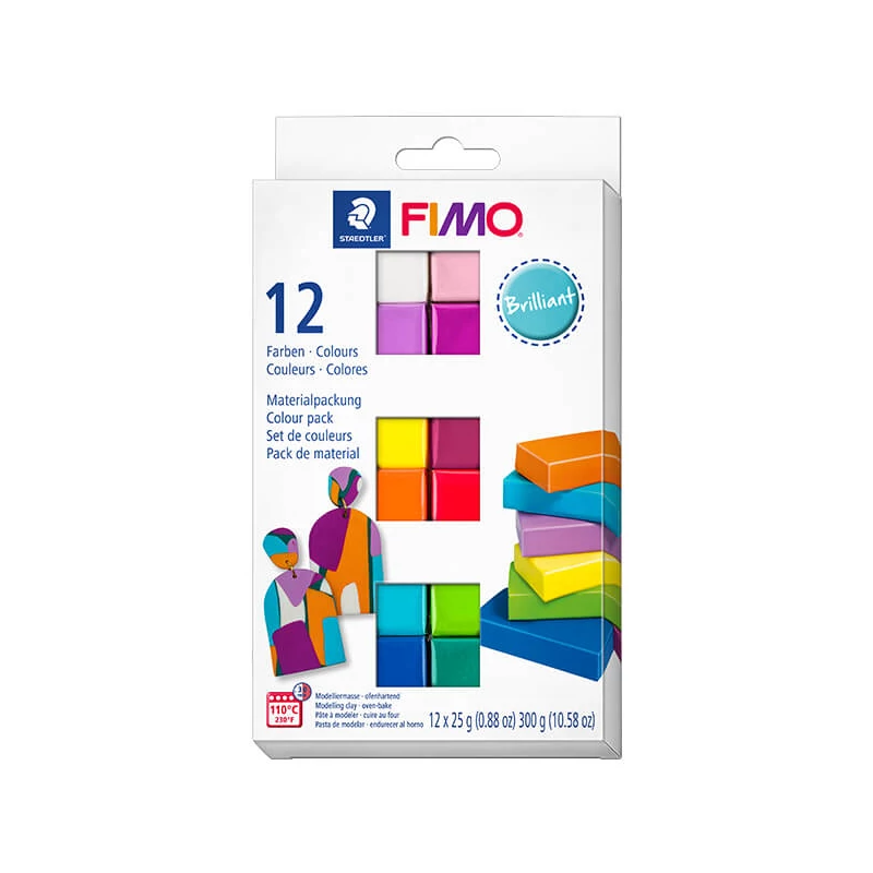 FIMO Soft Color Pack set pečena glina, 12x25 g - Brilliant Colours