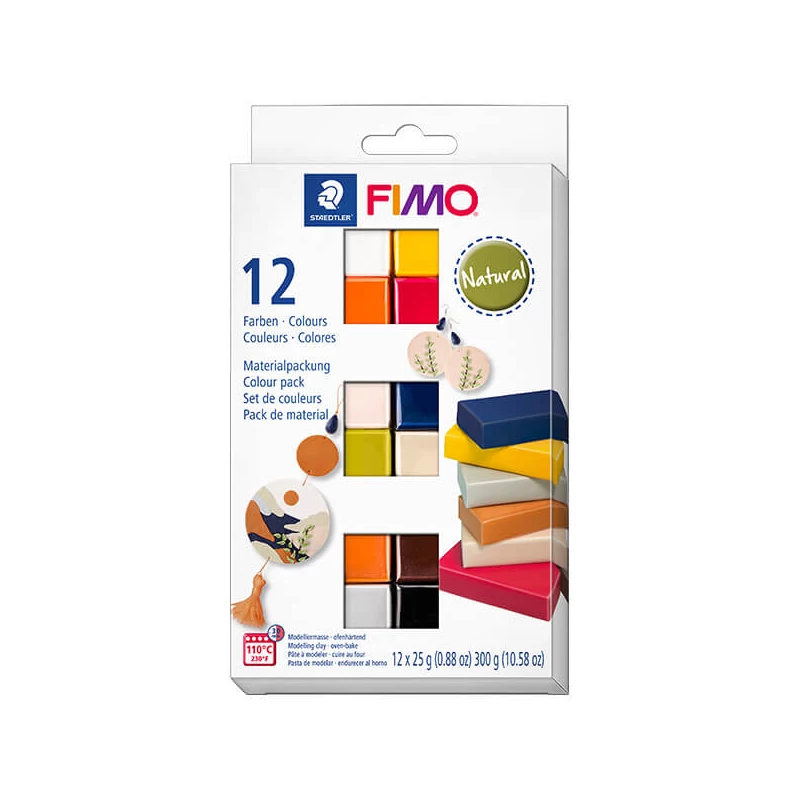 FIMO Soft Color Pack set pečena glina, 12x25 g - Prirodne boje