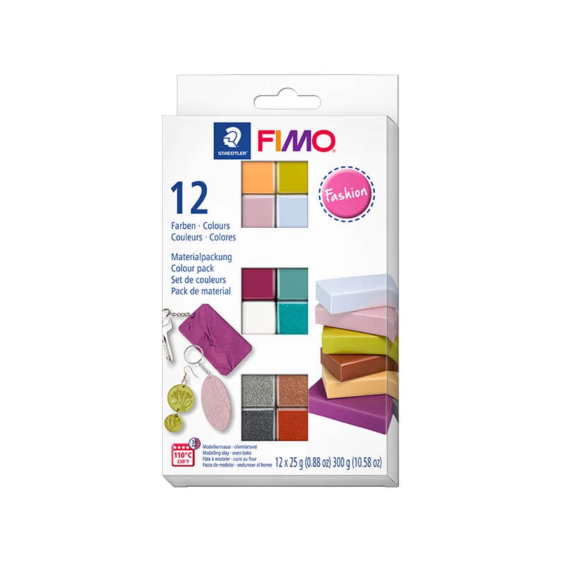 FIMO Soft Color Pack set pečena glina, 12x25 g - Fashion Colours