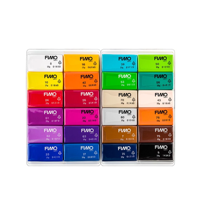 FIMO Soft Color Pack set pečena glina, 24x25 g - Osnovne boje