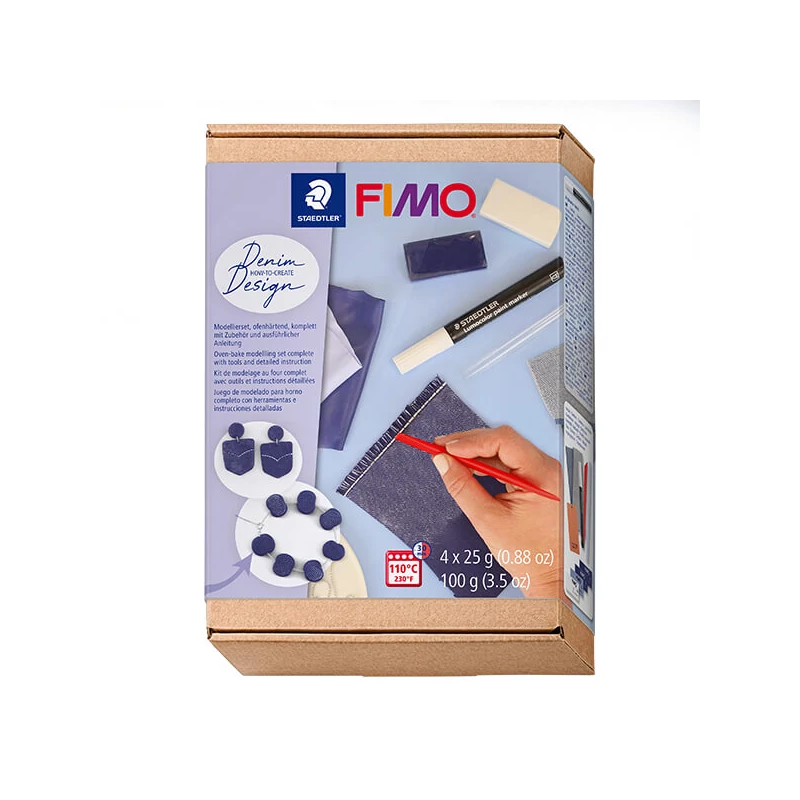 Fimo Soft set pečena glina, 4x25 g - Dizajn traperica, dizajn trapera