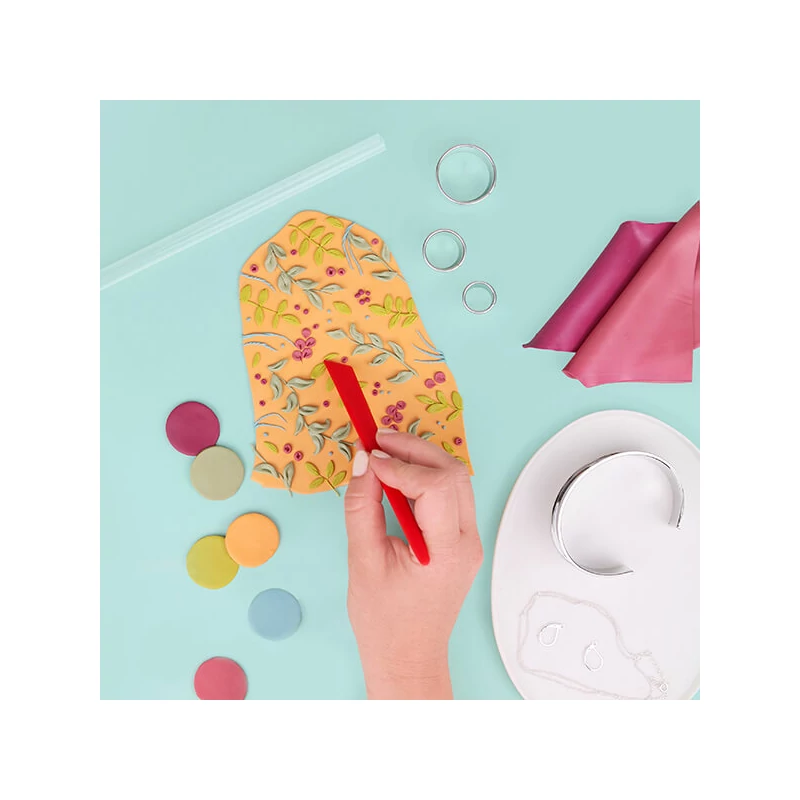 Fimo Soft set pečena glina, 4x25 g - Sheet design, Slab Design