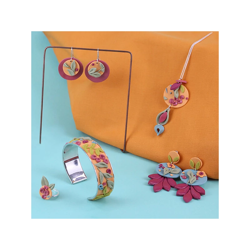 Fimo Soft set pečena glina, 4x25 g - Sheet design, Slab Design