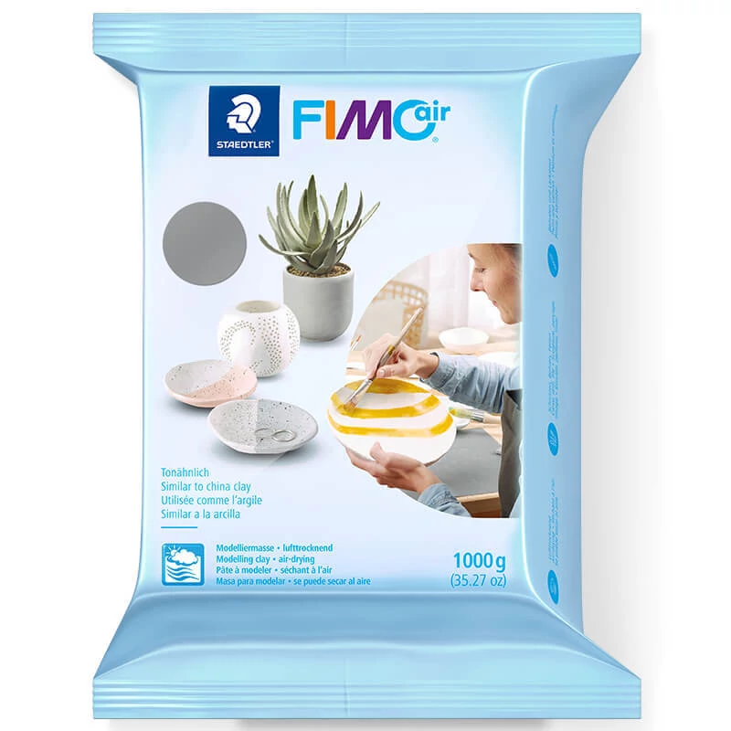 FIMO Air Basic glina za sušenje na zraku 1000 g - sivi (8101-80)