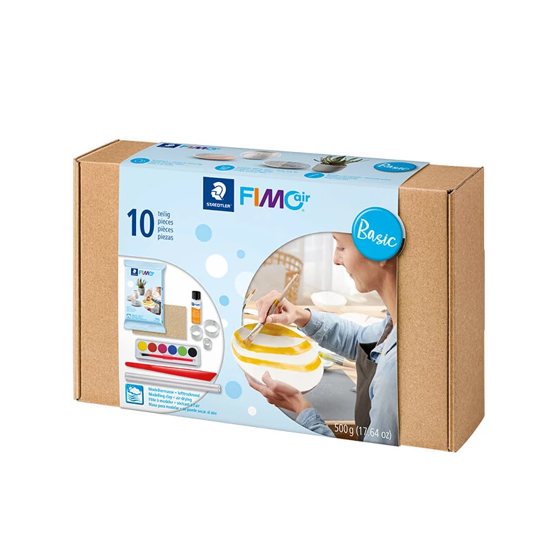 FIMO Air Basic Set, komplet za modeliranje, 500 g s dodacima