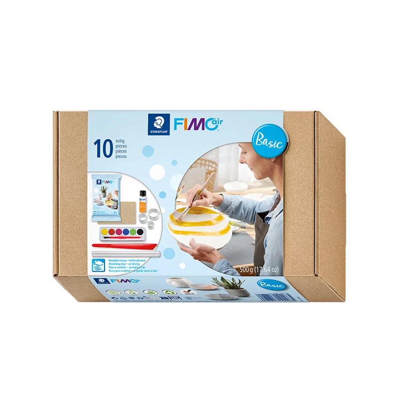 FIMO Air Basic Set, komplet za modeliranje, 500 g s dodacima