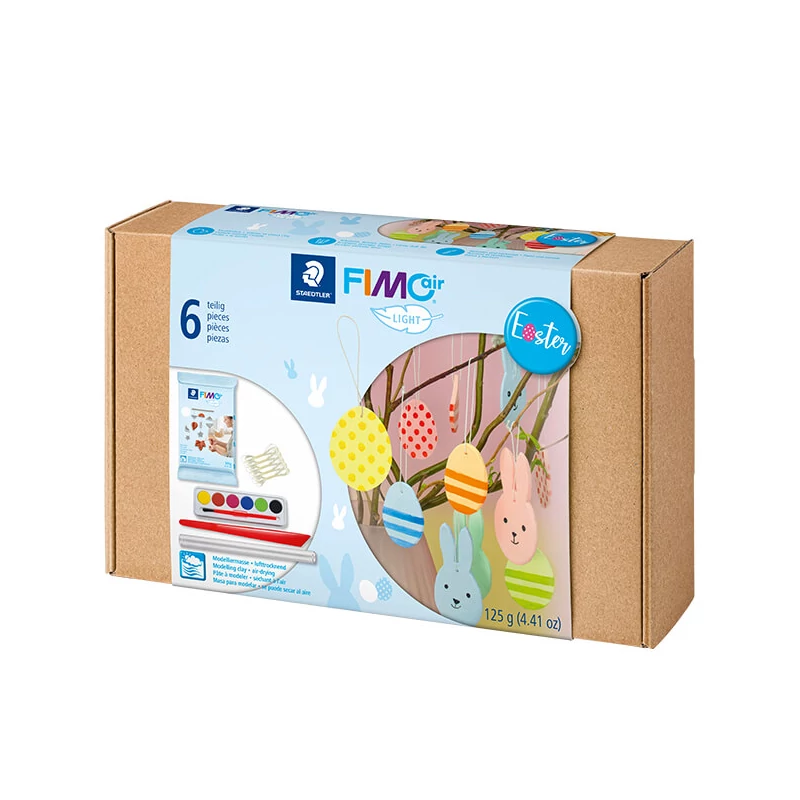 FIMO Air Light Easter Set, uskrsni set gline, 125 g s dodacima