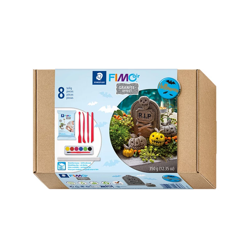 FIMO Air Gránit Effect Halloween Set, komplet za modeliranje, 350 g s dodacima