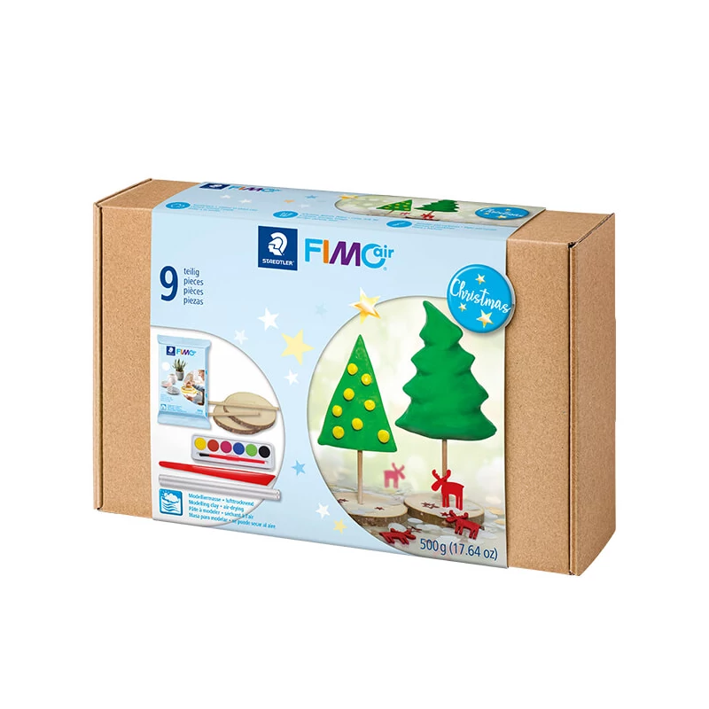 FIMO Air Basic Christmas Set, božićni set za modeliranje, 500 g s dodacima