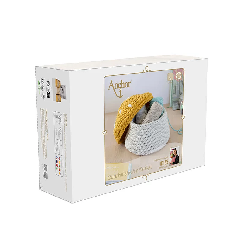 Anchor Crafty fino heklani set - košara s gljivama
