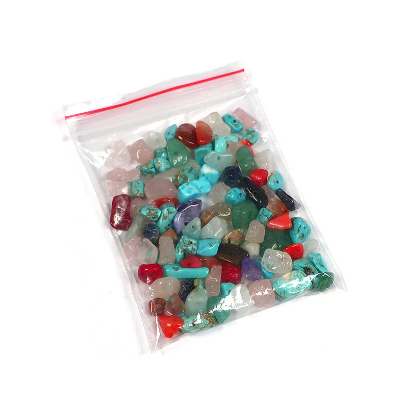 Mineralni biseri od miješanog poludragog kamenja - 8-12 mm, 25 g