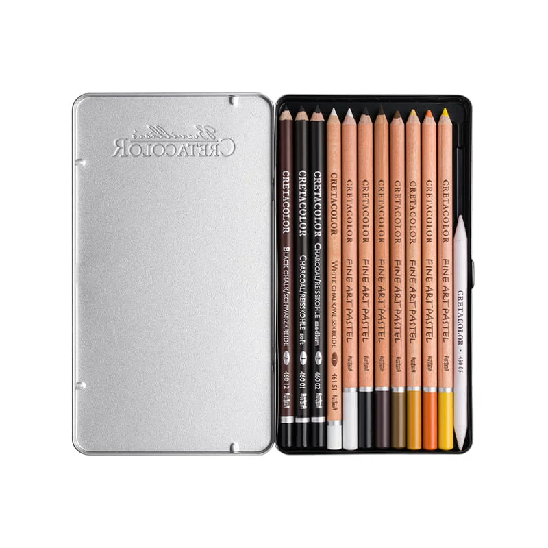 Cretacolor Eagle Set komplet za crtanje, 12-dijelni, u metalnoj kutiji