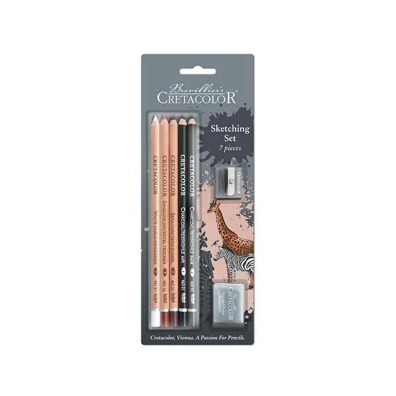 Cretacolor Sketching Set set za crtanje i skiciranje, 7 komada