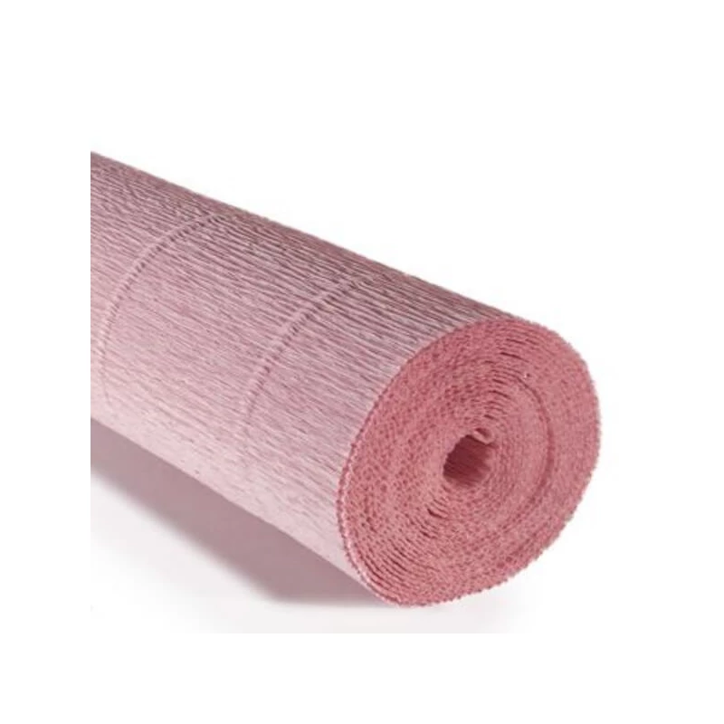 Cvjetni krep papir, 180 g, 50x250 cm - 17A3 umorno ružičasti