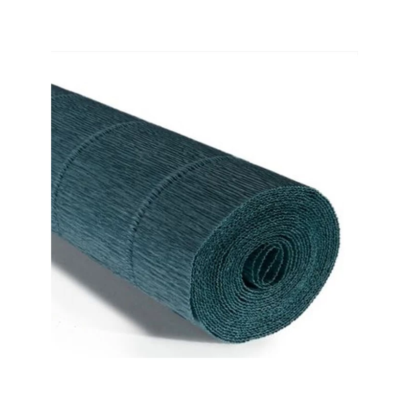 Cvjetni krep papir, 180 g, 50x250 cm - 560 uljano plava