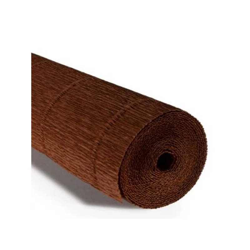 Cvjetni krep papir, 180 g, 50x250 cm - 568 tamno smeđa