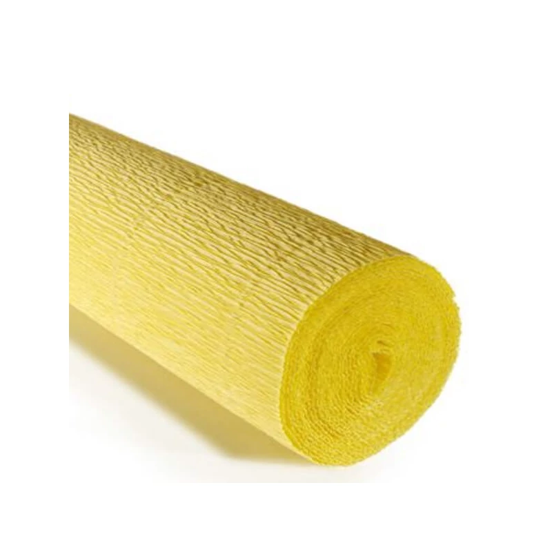 Cvjetni krep papir, 180 g, 50x250 cm - 574 svijetložuta