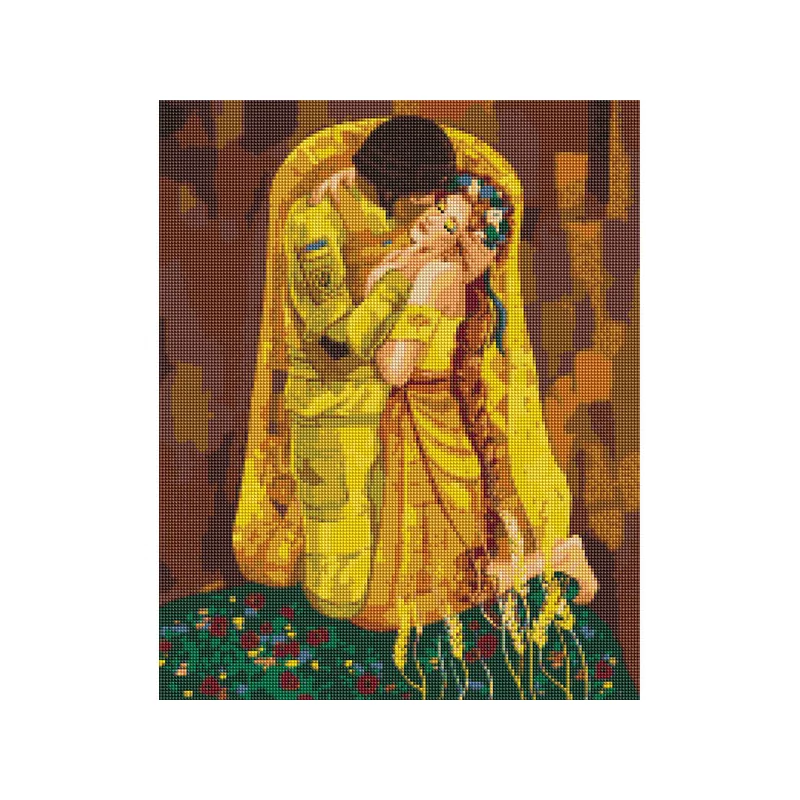 Dijamantni mozaik slagalica, na razvučenom platnu, 40x50 cm - U sigurnom zagrljaju Solomiya Kovalchuk