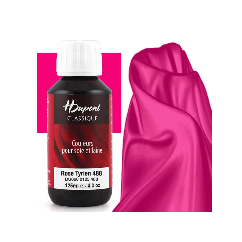 H Dupont Classique boja za svilu s parnom fiksacijom 125 ml - 488 sirena, ružičasta tirijenska