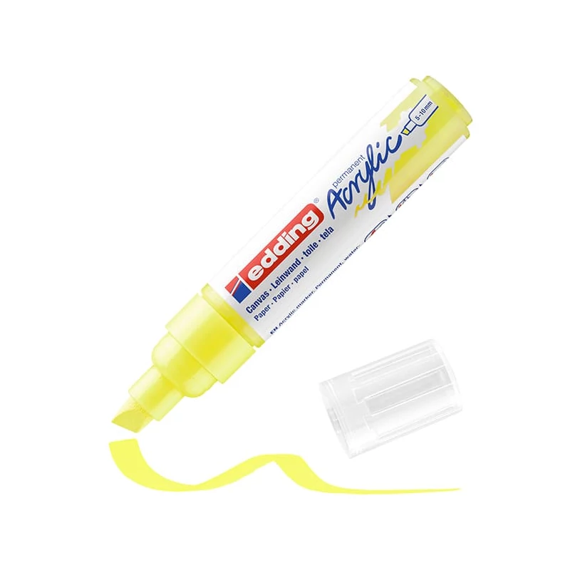 edding 5000 akrilni marker (flomaster), odrezani kraj, B (5-10 mm) - 065, neon yellow