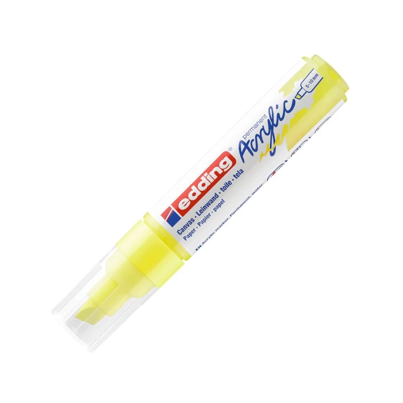 edding 5000 akrilni marker (flomaster), odrezani kraj, B (5-10 mm) - 065, neon yellow