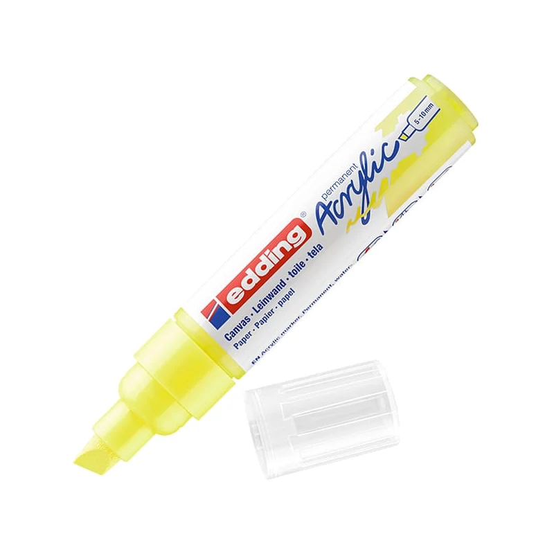edding 5000 akrilni marker (flomaster), odrezani kraj, B (5-10 mm) - 065, neon yellow