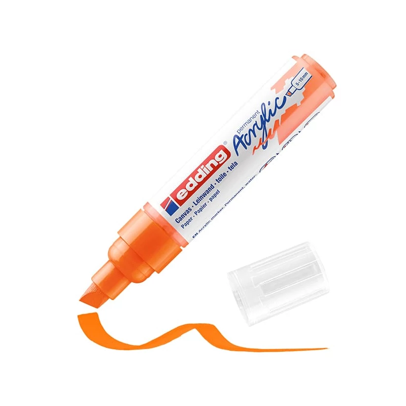 edding 5000 akrilni marker (flomaster), odrezani kraj, B (5-10 mm) - 066, neon orange