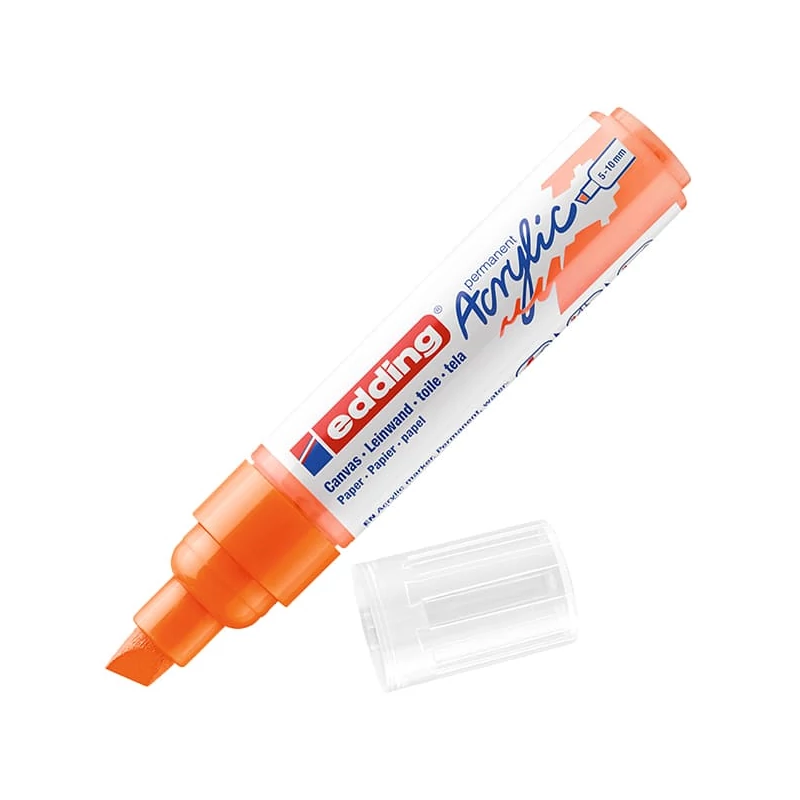 edding 5000 akrilni marker (flomaster), odrezani kraj, B (5-10 mm) - 066, neon orange