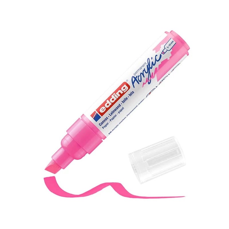 edding 5000 akrilni marker (flomaster), odrezani kraj, B (5-10 mm) - 069, neon pink