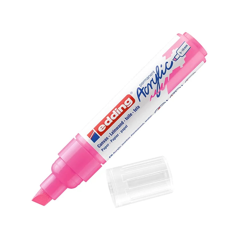 edding 5000 akrilni marker (flomaster), odrezani kraj, B (5-10 mm) - 069, neon pink